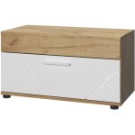 Vicco - tag�re � livres berno, ch�ne dor� / blanc, 70. 8x38. 9cm armoire de classement