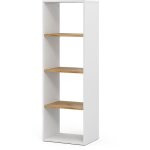 Vicco - tagère à livres tomy, chêne blanc / force de l'or, 40x120cm , 4 compartiments Vicco - tagère à livres tomy, chêne blanc / force de l'or, 40x120cm , 4 compartiments