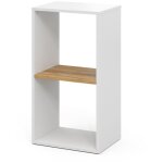Vicco - tagère à livres tomy, chêne blanc / force de l'or, 40x74cm avec 2 compartiments ouverts Vicco - tagère à livres tomy, chêne blanc / force de l'or, 40x74cm avec 2 compartiments ouverts