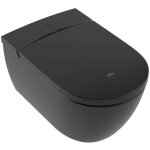 Villeroy&boch - viclean - wc lavant, rimless, ceramicplus, softclosing, pure black v0e200r7