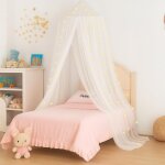 Vicloon ciel de lit pour maison, moustiquaire ronde rideau baldaquin d�me princesse tente de lit, 250 ...