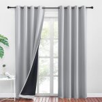 Vicmhuang - lot de 2 rideaux de fen�tre occultants et thermiques pour chambre � coucher 140 x 260 cm ...