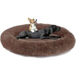 Vicmhuang - lit moelleux rond pour chat et chien extra large lavable avec coussin corbeille et panier ...