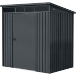 Abri de jardin m�tal 132 x 192 x 201 cm ? acier galvanis� r�sistant aux intemp�ries ? toit inclin� avec ...