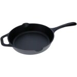 Victoria - 32432 poêle en fonte naturelle induction 25cm, convient pour le feu, barbecue, four noir Victoria - 32432 poêle en fonte naturelle induction 25cm, convient pour le feu, barbecue, four noir