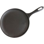 Victoria - 32999 plaque  griller comal en fonte  induction pour pizza 26cm, feu, barbecue, four noir ...