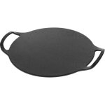Victoria 34474 plaque  griller en fonte  induction pour pizza, pole 38cm pour barbecue, four noir