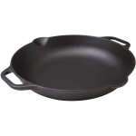 Victoria 37574 pole  paella en fonte naturelle induction 33cm, pour le feu, barbecue, four noir