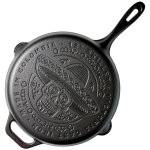 Victoria calaca po�le en fonte �maill�e, induction 30cm day of the dead catrina, sans pfoa noir