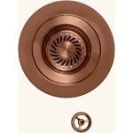 Vidage bonde manuelle �vier 1 bac granit harmonie inox pvd cuivre - siphon gain de place