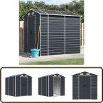 Abri de jardin anthracite 191x215x198 cm acier galvanis� - abri de jardin - abri m�tallique - rangement ...
