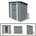 Abri de jardin mtal gris - abri de jardin - abri mtallique - rangement extrieur - cabane de jardin ...