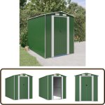Abri de jardin vert 192x274x223 cm acier galvanis - abri de jardin - abri extrieur - rangement jardin ...