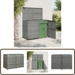 Vidaxl - abri de poubelle double résine tressée anthracite 148x77x111cm - abri poubelle - abri jardin ... Vidaxl - abri de poubelle double résine tressée anthracite 148x77x111cm - abri poubelle - abri jardin ...