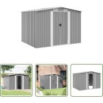 Vidaxl abri de stockage - abri de stockage pour jardin m�tal gris 257x205x178 cm