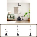 Vidaxl - arbre  chat du sol au plafond gris fonc 250, 5 - 276, 5 cm - arbre  chat - meuble pour chat ...