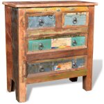 Armoire avec 4 tiroirs bois massif de r�cup�ration