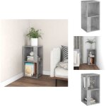 Armoire d'angle gris bton 33x33x67 cm bois d'ingnierie - meuble d'angle - armoire d'angle - rangement ...