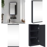 Vidaxl - armoire de bain � miroir d'angle gris 30x24x60 cm - meuble de salle de bain - armoire de salle ...