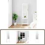 Vidaxl - armoire à bijoux miroir avec lumières led sur pied blanc - armoire à bijoux - meuble rangement ... Vidaxl - armoire à bijoux miroir avec lumières led sur pied blanc - armoire à bijoux - meuble rangement ...
