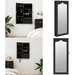 Armoire à bijoux avec miroir murale noir 37, 5x10x90 cm - armoire à bijoux - meuble rangement bijoux ... Armoire à bijoux avec miroir murale noir 37, 5x10x90 cm - armoire à bijoux - meuble rangement bijoux ...