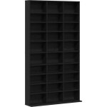 Meuble cd ch�ne noir 101 x 23 x 177. 5 cm bois d'ing�nierie vidaxl