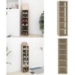 Armoire  chaussures chne sonoma 27, 5x27x102 cm - meuble rangement chaussures - armoire chaussure - ...