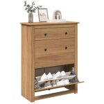 Vidaxl armoire  chaussures panama 80x35x105 cm bois de pin massif