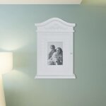 Armoire � cl�s avec cadre photo blanc vidaxl