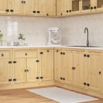 Vidaxl armoire avec �tag�re ski brun miel 60 x 32 x 40 cm pin massif