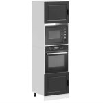 Vidaxl - armoires de four 2 pcs porto noir bois d'ing�nierie