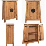 Vidaxl - armoire latrale de salle de bain pin massif 59x32x80 cm - meuble de salle de bain - armoire ...