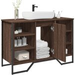 Vidaxl armoire lavabo de salle de bain ch�ne marron 91x35x60 cm