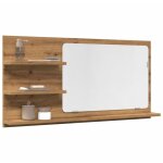 Vidaxl - armoire � miroir de salle de bain ch�ne artisanal 90x11x45 cm