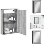 Vidaxl - armoire à miroir de salle de bain sonoma gris bois d'ingénierie - meuble salle de bain - armoire ... Vidaxl - armoire à miroir de salle de bain sonoma gris bois d'ingénierie - meuble salle de bain - armoire ...