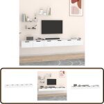 Vidaxl - armoires murales 2 pcs blanc 102x30x20 cm bois d'ingnierie - etagere murale - bibliothque ...