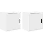Armoires murales de garage 2 pcs blanc bois d'ingnierie - vidaxl