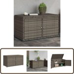 Vidaxl - armoire de rangement jardin gris 110x55x60, 5 cm résine tressée - meuble de jardin - coffre ... Vidaxl - armoire de rangement jardin gris 110x55x60, 5 cm résine tressée - meuble de jardin - coffre ...