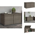 Armoire de rangement jardin gris 110x55x60, 5 cm résine tressée - meuble de jardin - coffre de jardin ... Armoire de rangement jardin gris 110x55x60, 5 cm résine tressée - meuble de jardin - coffre de jardin ...