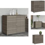 Armoire de rangement de jardin gris 83x45x76 cm résine tressée - meuble de jardin - coffre de jardin ... Armoire de rangement de jardin gris 83x45x76 cm résine tressée - meuble de jardin - coffre de jardin ...