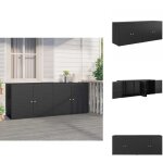 Armoire de rangement jardin noir 198x55, 5x80 cm résine tressée - meuble de jardin - armoire extérieure ... Armoire de rangement jardin noir 198x55, 5x80 cm résine tressée - meuble de jardin - armoire extérieure ...