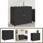 Vidaxl - armoire de rangement de jardin noir 83x45x76 cm rsine tresse - armoire de rangement jardin ...