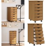 Vidaxl - armoire roulante avec tiroirs moss bois de pin marron miel - meuble roulant - commode - classement ... Vidaxl - armoire roulante avec tiroirs moss bois de pin marron miel - meuble roulant - commode - classement ...
