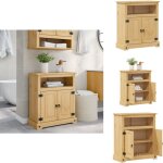 Vidaxl - armoire de salle de bain corona 70x33x80 cm bois de pin massif - armoire de salle de bain - ...