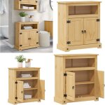 Vidaxl - armoire de salle de bain corona 70x33x80 cm bois de pin massif - armoire de salle de bain - ...