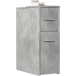 Vidaxl - armoire de salle de bain �troite avec roulettes gris b�ton