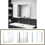 Vidaxl - armoire de salle de bain à miroir led blanc brillant 62x14x60cm - armoire salle de bain - meuble ... Vidaxl - armoire de salle de bain à miroir led blanc brillant 62x14x60cm - armoire salle de bain - meuble ...