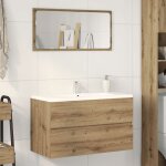 Vidaxl - armoire de salle de bain suspendue ch�ne artisanal 80x38, 5x45cm