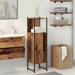 Vidaxl - armoire salle de bain vieux bois 33x33x120, 5 cm bois ing�nierie