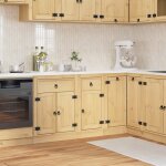 Vidaxl armoire avec tiroir ski brun miel 40 x 46 x 81, 5 cm pin massif